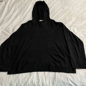 EILEEN FISHER BOXY HOODIE MEDIUM 90% LYCELL